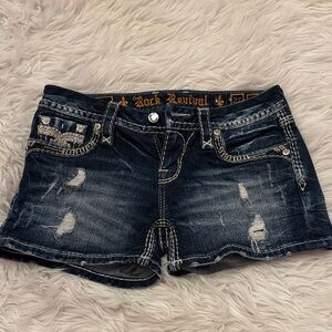 Rock Revival Women's Dark Wash Jean Shorts